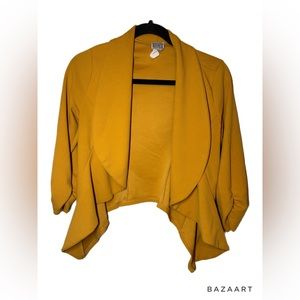 Vamp Yellow Casual Blazer Coat